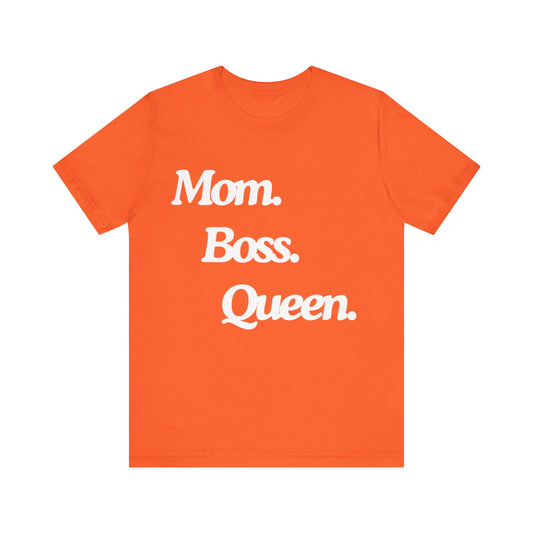 Mom  Boss. Queen #White Print